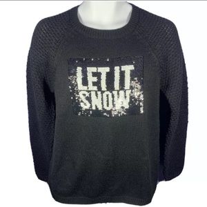 LET IT SNOW Changing Sequin Flip Sweater Primark